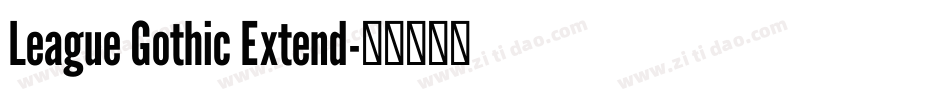 League Gothic Extend字体转换